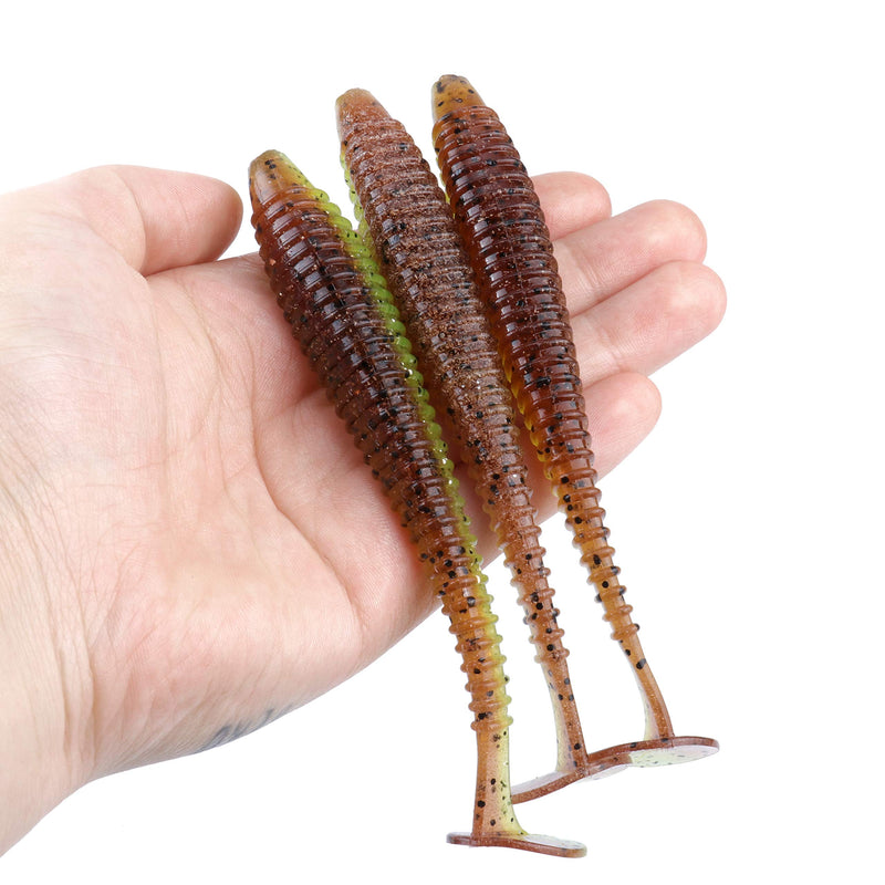 RUNCL Swimbaits Paddle 10/20/30/40PCS, 5/4/3/2 Inchs Paddle Tail, Soft Lure for Trout Crappie Bass, Durable Plastic Bait Swimmer for Saltwater/Freshwater, Fishing Lover's Gift