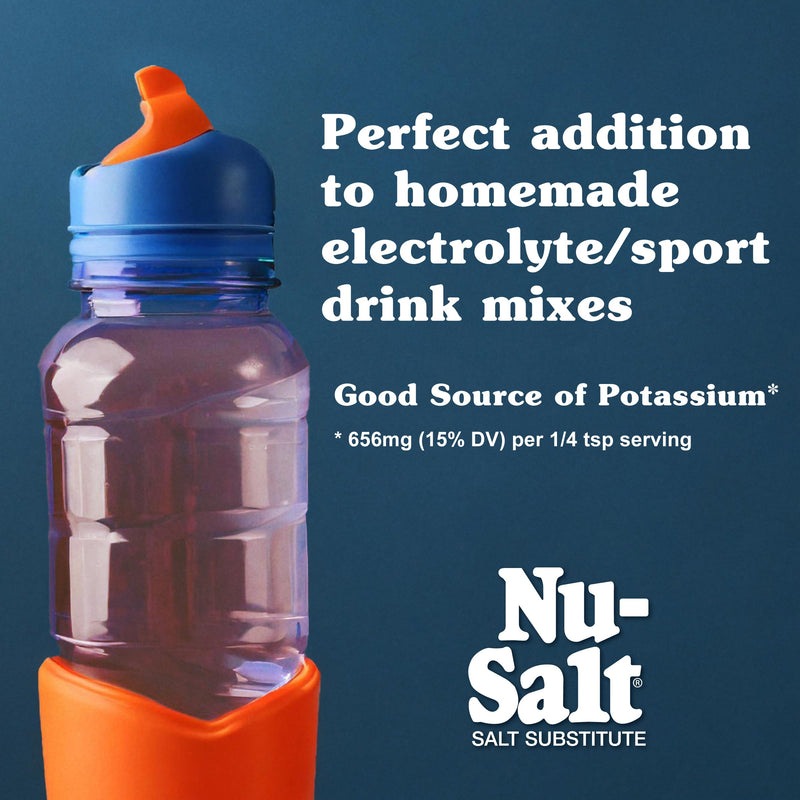 NU Salt Sodium-Free Salt Substitute (2 Pack) Contains Potassium Chloride, Table Salt Alternative, Vegan, Good for Chips, Pretzels, French Fries, Popcorn Seasoning, 3oz Shaker Bottle