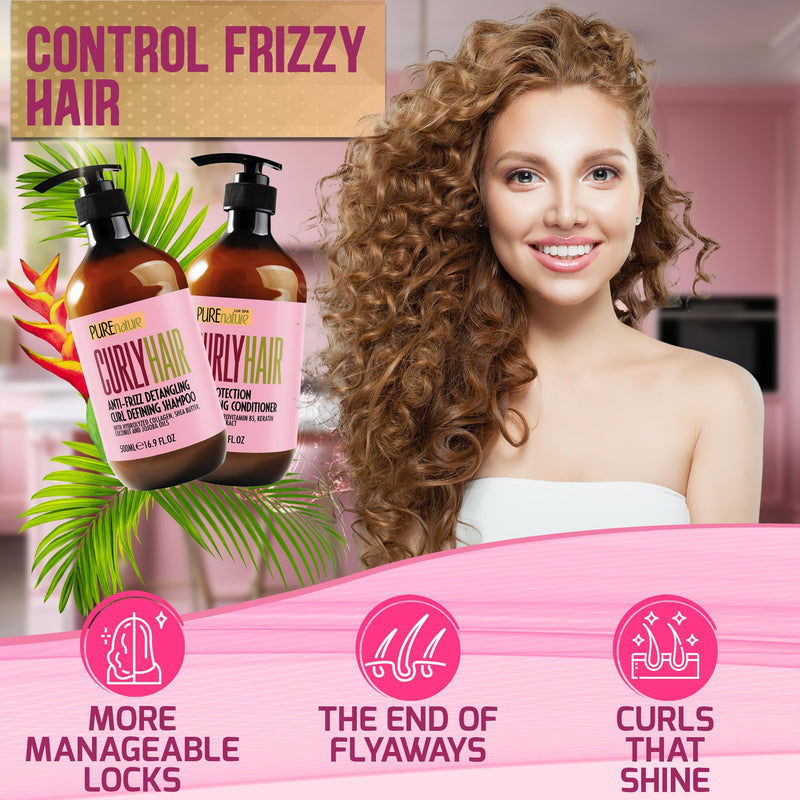 Argan Oil Shampoo and Conditioner Set - Sulfate Free Moroccan Care with Keratin - For Curly, Straight, Dry and Damaged Hair - Moisturizing, Hydrating, Anti Frizz Salon Technology