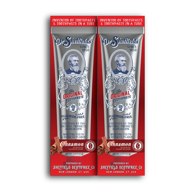 Dr. Sheffield’s Certified Natural Toothpaste (Extra-Whitening) - Great Tasting, Fluoride Free Toothpaste/Freshen Your Breath, Whiten Your Teeth, Reduce Plaque (2-Pack)