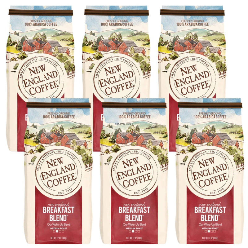 New England Coffee Hazelnut Crème Medium Roast Ground Coffee, 22oz Bag (Pack of 1)