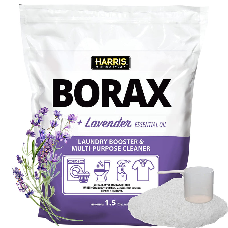 Harris Borax Powder Laundry Booster and Multipurpose Cleaner, 1.5lb (Unscented)