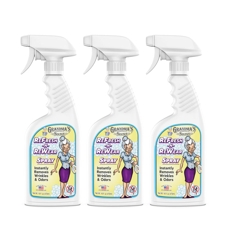 Grandma's Secret Spot Remover Laundry Spray - Chlorine, Bleach and Toxin-Free Stain Remover - Stain Remover for Clothes - Fabric Stain Remover Removes Oil, Paint, Blood and Pet Stains - 16 Oz, 3 Pack