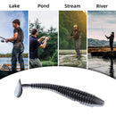 RUNCL Swimbaits Paddle 10/20/30/40PCS, 5/4/3/2 Inchs Paddle Tail, Soft Lure for Trout Crappie Bass, Durable Plastic Bait Swimmer for Saltwater/Freshwater, Fishing Lover's Gift