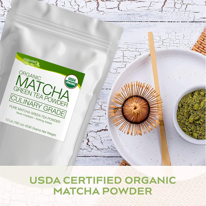 MATCHA DNA Certified Organic Matcha Green Tea Powder (16 oz TIN CAN)