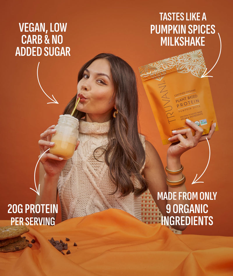 Truvani Vegan Pea Protein Powder | Vanilla | 20g Organic Plant Based Protein | 18 Servings | Keto | Gluten & Dairy Free | Low Carb | No Added Sugar