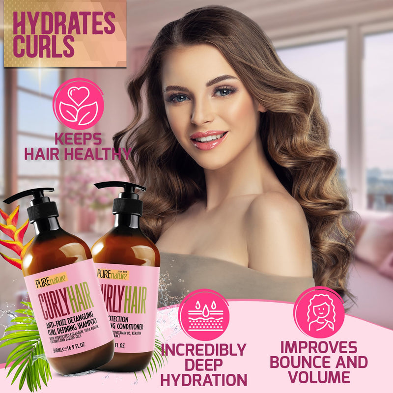 Argan Oil Shampoo and Conditioner Set - Sulfate Free Moroccan Care with Keratin - For Curly, Straight, Dry and Damaged Hair - Moisturizing, Hydrating, Anti Frizz Salon Technology