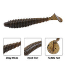 RUNCL Swimbaits Paddle 10/20/30/40PCS, 5/4/3/2 Inchs Paddle Tail, Soft Lure for Trout Crappie Bass, Durable Plastic Bait Swimmer for Saltwater/Freshwater, Fishing Lover's Gift