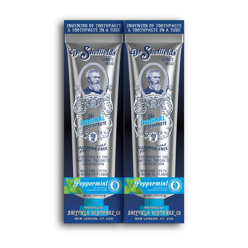 Dr. Sheffield’s Certified Natural Toothpaste (Extra-Whitening) - Great Tasting, Fluoride Free Toothpaste/Freshen Your Breath, Whiten Your Teeth, Reduce Plaque (2-Pack)