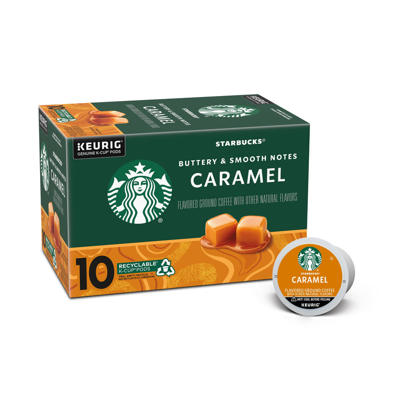 Starbucks K-Cup Coffee Pods—Caramel Flavored Coffee—100% Arabica—1 box (40 pods)