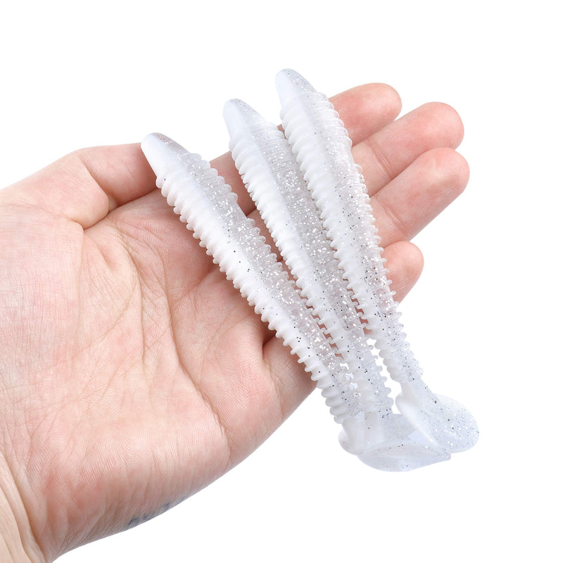 RUNCL Swimbaits Paddle 10/20/30/40PCS, 5/4/3/2 Inchs Paddle Tail, Soft Lure for Trout Crappie Bass, Durable Plastic Bait Swimmer for Saltwater/Freshwater, Fishing Lover's Gift