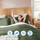 Nestl Twin Duvet Cover - Soft Double Brushed Light Grey Duvet Cover Twin/Twin XL, 2 Piece, with Button Closure, Duvet Cover 68x90 inches