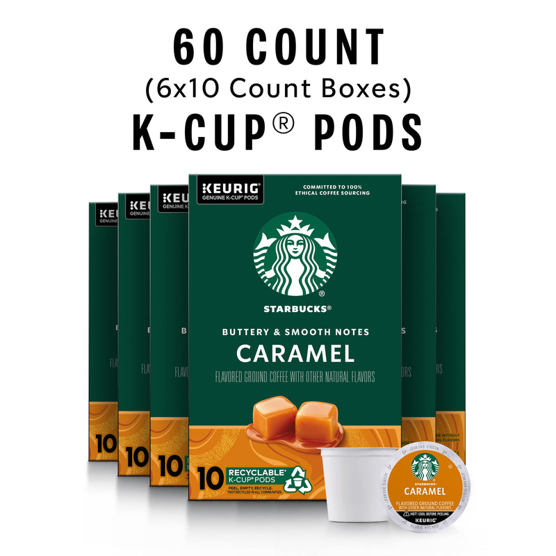 Starbucks K-Cup Coffee Pods—Caramel Flavored Coffee—100% Arabica—1 box (40 pods)