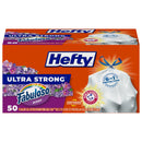 Hefty Ultra Strong 13 Gallon Trash Bags, Tall Kitchen Trash Bags 13 Gallon Size, Drawstring Closure, Continuous Odor Control, White, Clean Burst Scent, 110 Bags