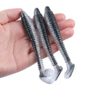 RUNCL Swimbaits Paddle 10/20/30/40PCS, 5/4/3/2 Inchs Paddle Tail, Soft Lure for Trout Crappie Bass, Durable Plastic Bait Swimmer for Saltwater/Freshwater, Fishing Lover's Gift