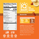 IQBAR Brain and Body Plant Protein Bars - Peanut Butter Chip - 12 Count, Low Carb, High Fiber, Gluten Free, Vegan Snacks - Low Sugar Keto Energy Bars