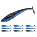 RUNCL Swimbaits Paddle 10/20/30/40PCS, 5/4/3/2 Inchs Paddle Tail, Soft Lure for Trout Crappie Bass, Durable Plastic Bait Swimmer for Saltwater/Freshwater, Fishing Lover's Gift