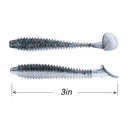 RUNCL Swimbaits Paddle 10/20/30/40PCS, 5/4/3/2 Inchs Paddle Tail, Soft Lure for Trout Crappie Bass, Durable Plastic Bait Swimmer for Saltwater/Freshwater, Fishing Lover's Gift