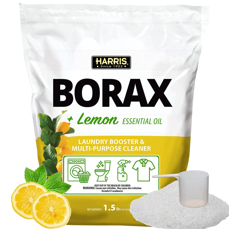 Harris Borax Powder Laundry Booster and Multipurpose Cleaner, 1.5lb (Unscented)