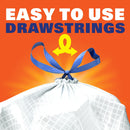 Hefty Ultra Strong 13 Gallon Trash Bags, Tall Kitchen Trash Bags 13 Gallon Size, Drawstring Closure, Continuous Odor Control, White, Clean Burst Scent, 110 Bags