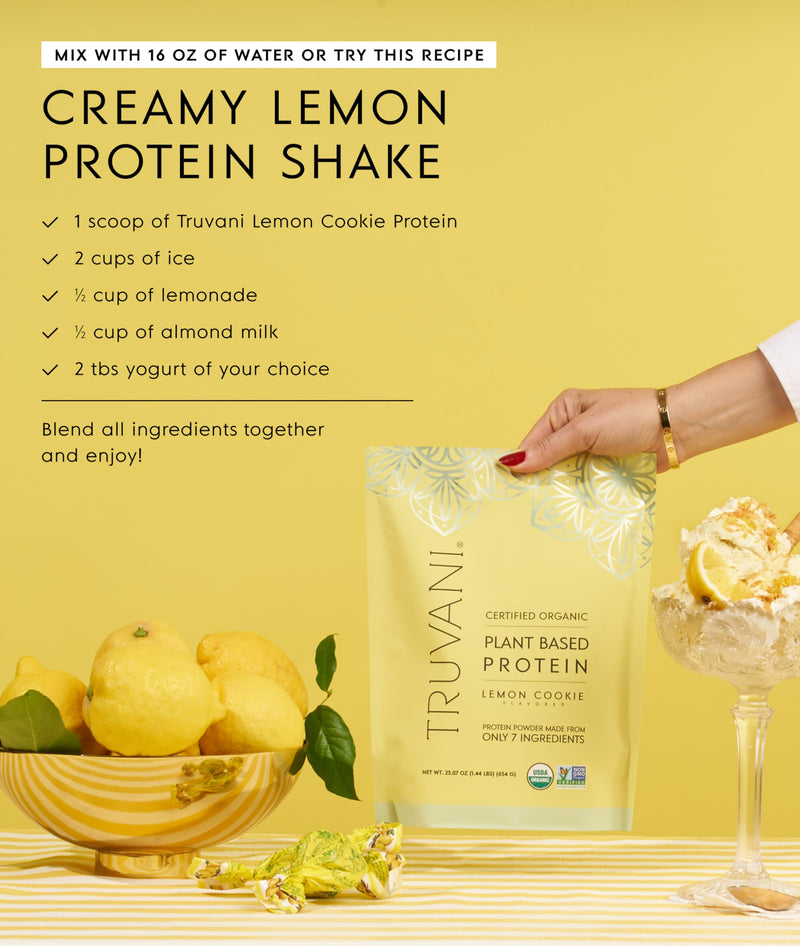 Truvani Vegan Pea Protein Powder | Vanilla | 20g Organic Plant Based Protein | 18 Servings | Keto | Gluten & Dairy Free | Low Carb | No Added Sugar