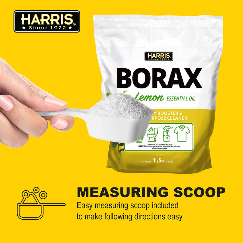 Harris Borax Powder Laundry Booster and Multipurpose Cleaner, 1.5lb (Unscented)