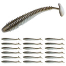 RUNCL Swimbaits Paddle 10/20/30/40PCS, 5/4/3/2 Inchs Paddle Tail, Soft Lure for Trout Crappie Bass, Durable Plastic Bait Swimmer for Saltwater/Freshwater, Fishing Lover's Gift