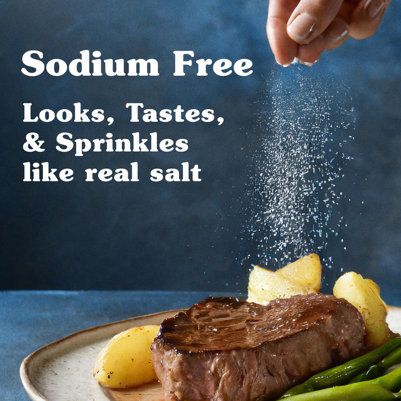 Sweet'N Low NU Salt Sodium-Free Salt Substitute (2 Pack) Contains Potassium Chloride, Table Salt Alternative, Vegan, Good for Chips, Pretzels, French Fries, Popcorn Seasoning, 3oz Shaker Bottle