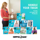 Hippo Sak - Plant Based Tall Kitchen Garbage Bags with Ergonomic Handles - 13 Gallon Trash Bags - Recyclable & Eco Friendly - Super Strong and Leak Proof Tall Kitchen Trash Bags (90 Count)