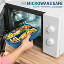 Bento Box Adult Lunch Box, Lunch Containers for Kids Girls Boys with 4 Compartments, Lunchable Food Container with Utensils, Sauce Jar, Muffin Liners, 40 Oz/5 Cup, Microwave & Dishwasher Safe, Navy