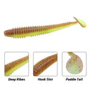 RUNCL Swimbaits Paddle 10/20/30/40PCS, 5/4/3/2 Inchs Paddle Tail, Soft Lure for Trout Crappie Bass, Durable Plastic Bait Swimmer for Saltwater/Freshwater, Fishing Lover's Gift