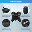 ZELUS Weighted Vest, 6lb/8lb/12lb/16lb/20lb/25lb/30lb Weight Vest with Reflective Stripe for Workout, Strength Training, Running, Fitness, Muscle Building, Weight Loss, Weightlifting, Black(12 lb)