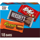 HERSHEY'S, KIT KAT and REESE'S Assorted Milk Chocolate Candy Variety Box, 27.3 oz (18 Count)