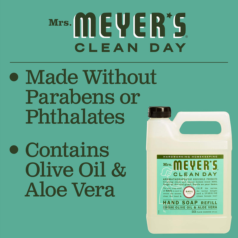 MRS. MEYER'S CLEAN DAY Liquid Hand Soap Refill, Cruelty Free and Biodegradable Formula, Lavender Scent, 33 Fl Oz (Pack of 1)
