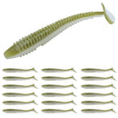 RUNCL Swimbaits Paddle 10/20/30/40PCS, 5/4/3/2 Inchs Paddle Tail, Soft Lure for Trout Crappie Bass, Durable Plastic Bait Swimmer for Saltwater/Freshwater, Fishing Lover's Gift