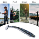 RUNCL Swimbaits Paddle 10/20/30/40PCS, 5/4/3/2 Inchs Paddle Tail, Soft Lure for Trout Crappie Bass, Durable Plastic Bait Swimmer for Saltwater/Freshwater, Fishing Lover's Gift