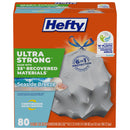 Hefty Ultra Strong 13 Gallon Trash Bags, Tall Kitchen Trash Bags 13 Gallon Size, Drawstring Closure, Continuous Odor Control, White, Clean Burst Scent, 110 Bags