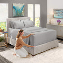 Hearth & Harbor Extra Deep Pocket Sheets - Fits Mattress 18-24 Inches Deep - Extra Deep Pocket Full Size Sets - 6 Piece Full Size - Full - Ice Blue