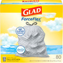 Glad Tall Kitchen Drawstring Trash Bags - Odorshield 13 Gallon White Trash Bag, Febreze Fresh Clean, 110 Count