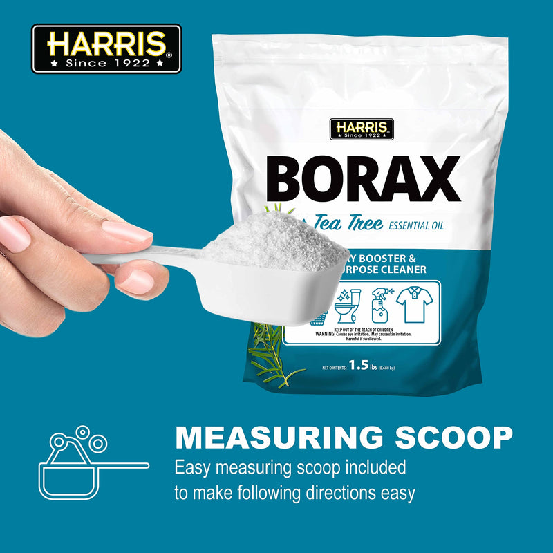 Harris Borax Powder Laundry Booster and Multipurpose Cleaner, 1.5lb (Unscented)