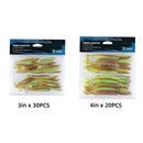 RUNCL Swimbaits Paddle 10/20/30/40PCS, 5/4/3/2 Inchs Paddle Tail, Soft Lure for Trout Crappie Bass, Durable Plastic Bait Swimmer for Saltwater/Freshwater, Fishing Lover's Gift