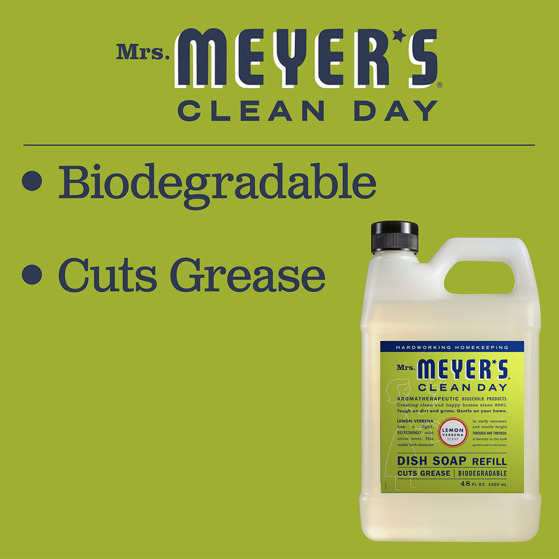 MRS. MEYER'S CLEAN DAY Liquid Hand Soap Refill, Cruelty Free and Biodegradable Formula, Lavender Scent, 33 Fl Oz (Pack of 1)