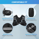 ZELUS Weighted Vest, 6lb/8lb/12lb/16lb/20lb/25lb/30lb Weight Vest with Reflective Stripe for Workout, Strength Training, Running, Fitness, Muscle Building, Weight Loss, Weightlifting, Black(12 lb)