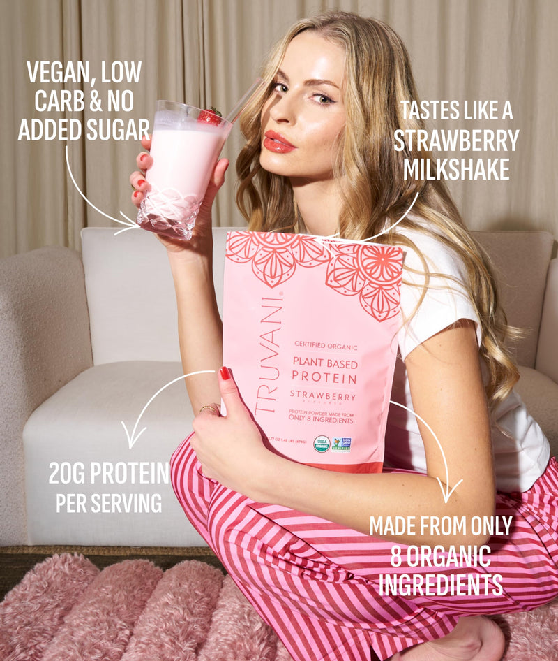 Truvani Vegan Pea Protein Powder | Vanilla | 20g Organic Plant Based Protein | 18 Servings | Keto | Gluten & Dairy Free | Low Carb | No Added Sugar