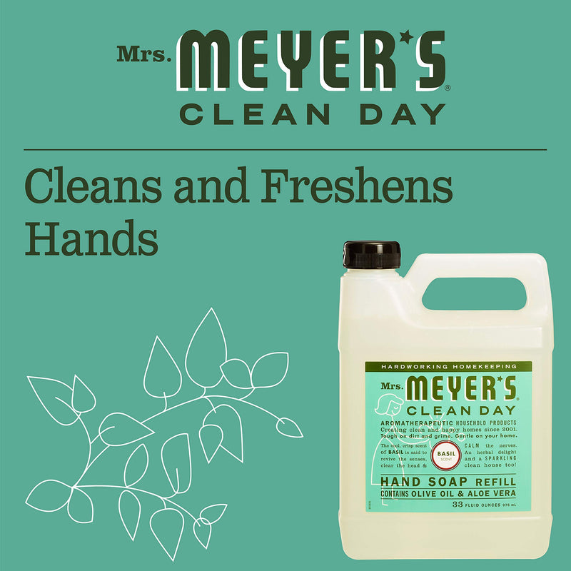 MRS. MEYER'S CLEAN DAY Liquid Hand Soap Refill, Cruelty Free and Biodegradable Formula, Lavender Scent, 33 Fl Oz (Pack of 1)