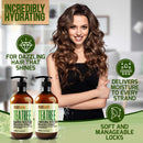 Argan Oil Shampoo and Conditioner Set - Sulfate Free Moroccan Care with Keratin - For Curly, Straight, Dry and Damaged Hair - Moisturizing, Hydrating, Anti Frizz Salon Technology