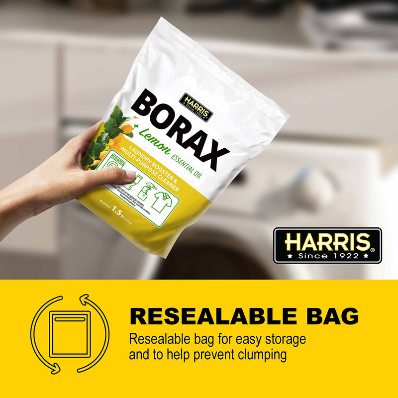 Harris Borax Powder Laundry Booster and Multipurpose Cleaner, 1.5lb (Unscented)