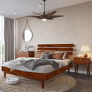 Bme Caden Solid Wood Nightstand/Side Table/End Table, Fully Assembled, with 1-Drawer for Mid Century Bedroom and Living Room, Caramel