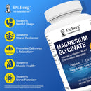 Dr. Berg Magnesium Glycinate with Vitamin D, B6 & Zinc for Stress Relief, Calm, Relaxation, & Good Sleep* - 120 mg Per Magnesium Bisglycinate Capsule - Chelated Magnesium Glycinate - 150 Caps