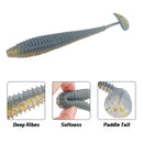 RUNCL Swimbaits Paddle 10/20/30/40PCS, 5/4/3/2 Inchs Paddle Tail, Soft Lure for Trout Crappie Bass, Durable Plastic Bait Swimmer for Saltwater/Freshwater, Fishing Lover's Gift